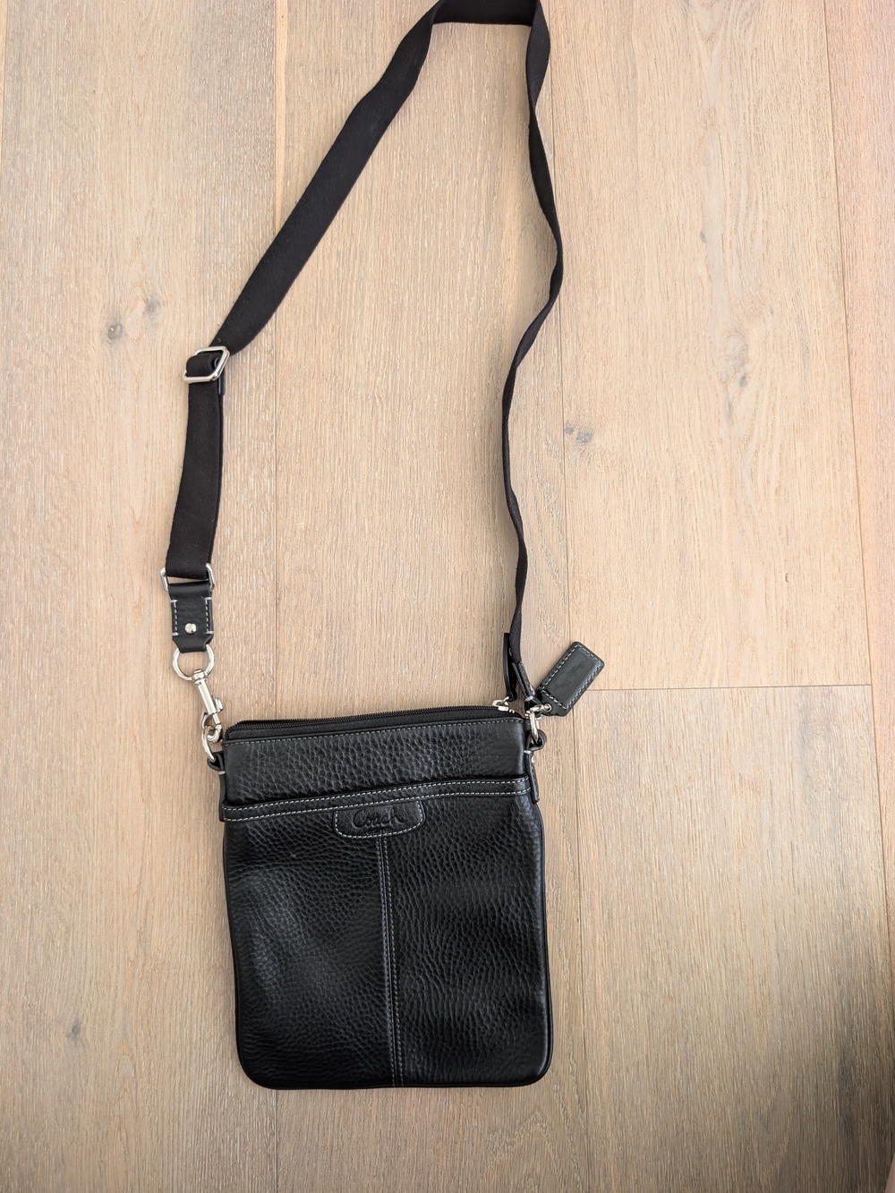 Coach Black Leather Crossbody Bag